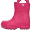 Botas de lluvia «Pink» con asas en rosa caramelo
