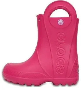 Botas de lluvia «Pink» con asas en rosa caramelo