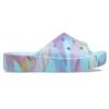 Chanclas clásicas con plataforma y estampado de palmeras «Blue Multi-Color»