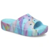 Chanclas clásicas con plataforma y estampado de palmeras «Blue Multi-Color»
