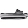 Chanclas con plataforma Crocband «Negro, gris y blanco»