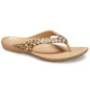 Chanclas Kadee II con estampado de leopardo, marrón