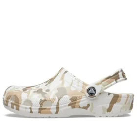 Classic Clog con estampado de camuflaje para la playa «White Camouflage»