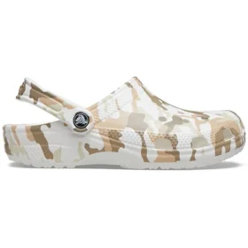 Classic Clog con estampado de camuflaje para la playa «White Camouflage»