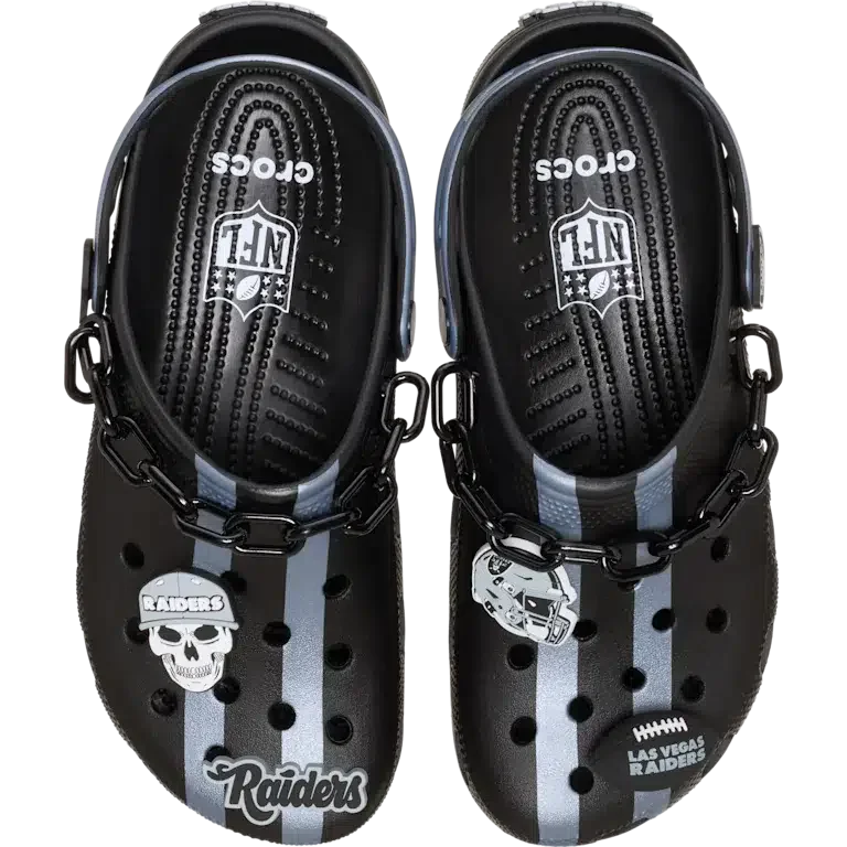 Classic Clog de los Raiders de Las Vegas de la NFL Classic Clog de los Raiders de Las Vegas de la NFL