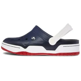 Classic Clog de playa azul y blanco