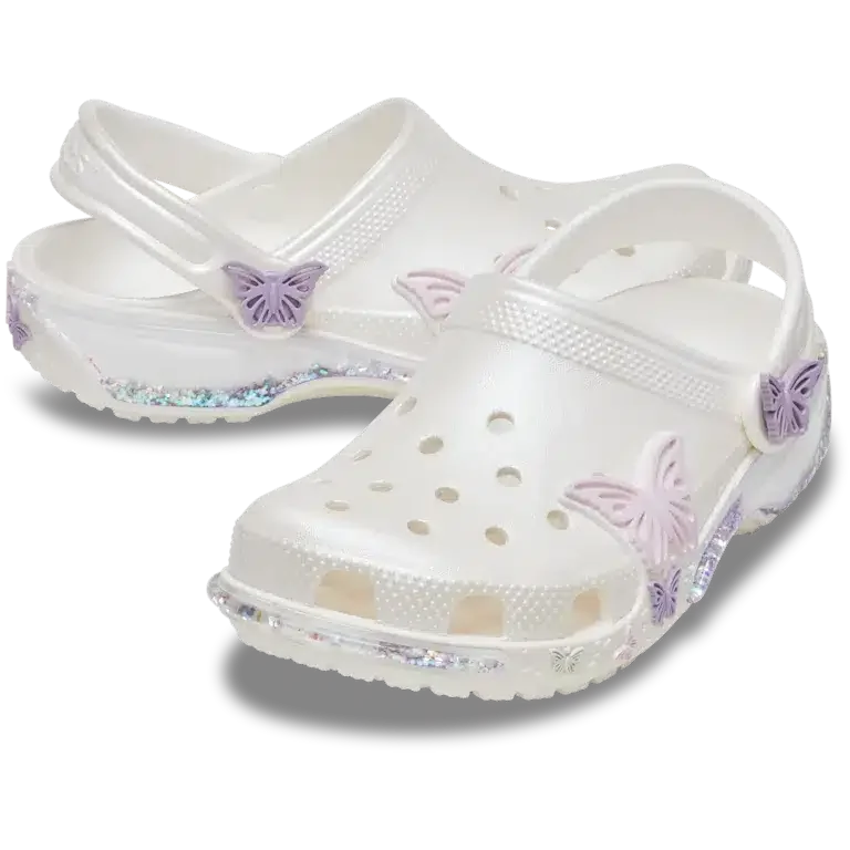 Zueco Classic Butterfly Sparkle Shaker para niños pequeños Zueco Classic Butterfly Sparkle Shaker para niños pequeños