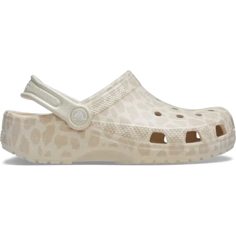 Classic Clog para niños con estampado animal y Glitter Classic Clog para niños con estampado animal y Glitter