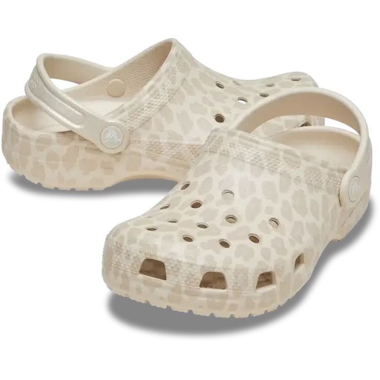 Classic Clog para niños con estampado animal y Glitter Classic Clog para niños con estampado animal y Glitter