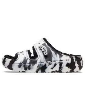 Classic Cozzzy Marbled Sandal «Black White»