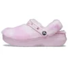 Classic Fur Zuecos Ballerina «Rosa-Blanco»