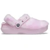 Classic Fur Zuecos Ballerina «Rosa-Blanco»