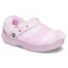 Classic Fur Zuecos Ballerina «Rosa-Blanco»