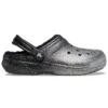Classic Lined Clog con Glitter «Negro y plateado»