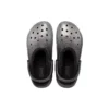 Classic Lined Clog con Glitter «Negro y plateado»