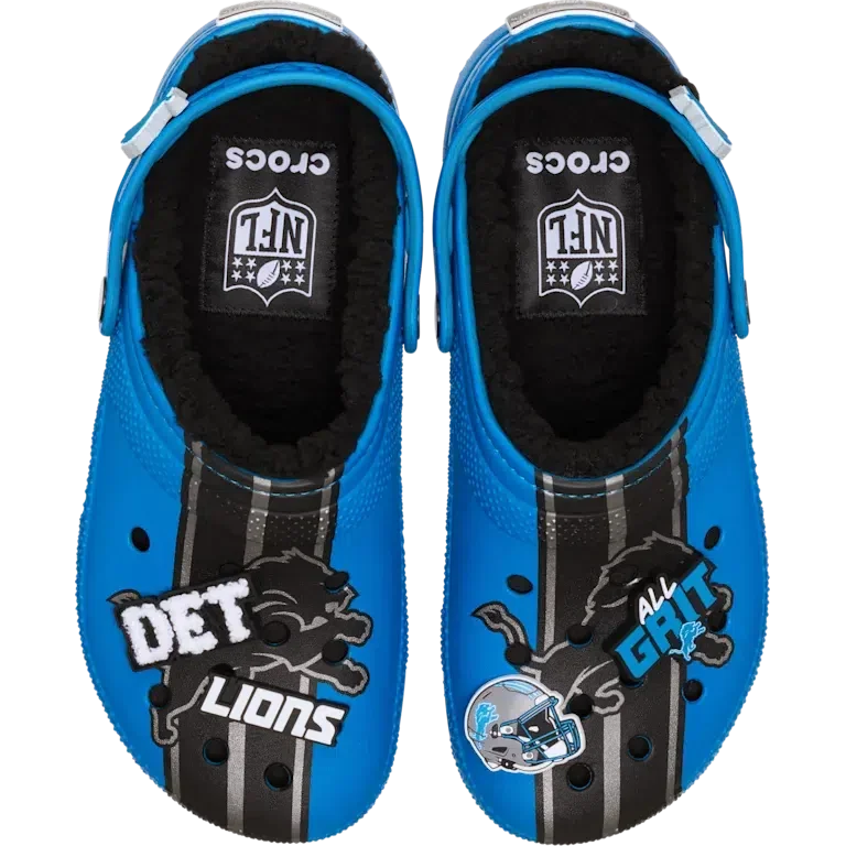 Classic Lined Clog for the Detroit Lions of the NFL Classic Lined Clog for the Detroit Lions of the NFL