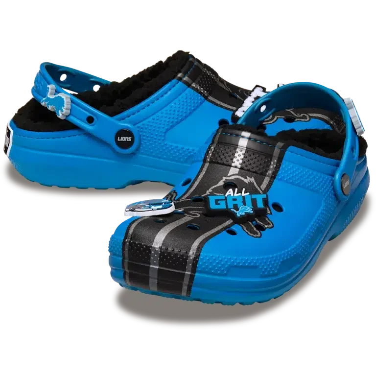 Classic Lined Clog for the Detroit Lions of the NFL Classic Lined Clog for the Detroit Lions of the NFL
