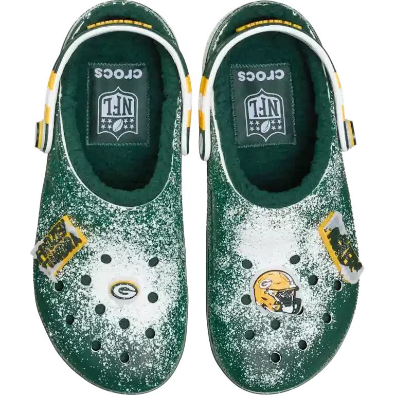 Classic Lined Clog for the Green Bay Packers of the NFL Classic Lined Clog for the Green Bay Packers of the NFL