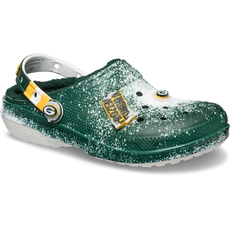 Classic Lined Clog for the Green Bay Packers of the NFL Classic Lined Clog for the Green Bay Packers of the NFL