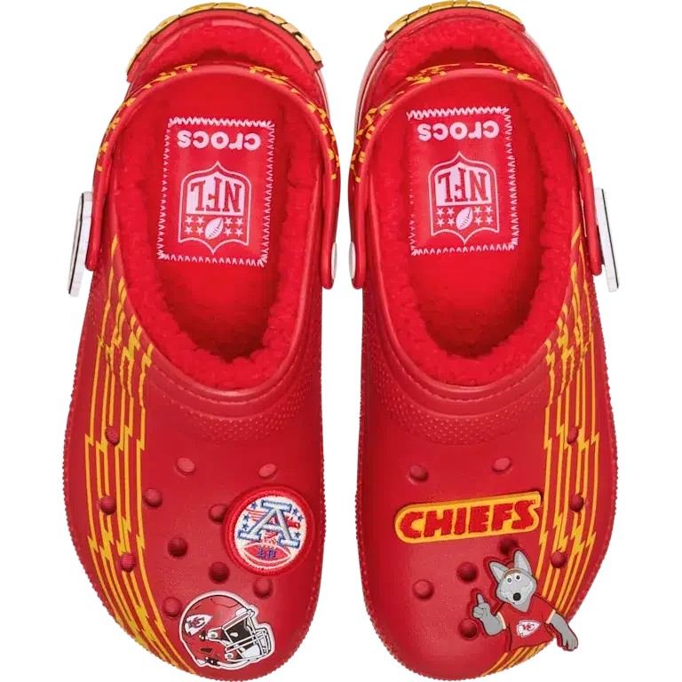 Classic Lined Clog for the Kansas City Chiefs of the NFL Classic Lined Clog for the Kansas City Chiefs of the NFL