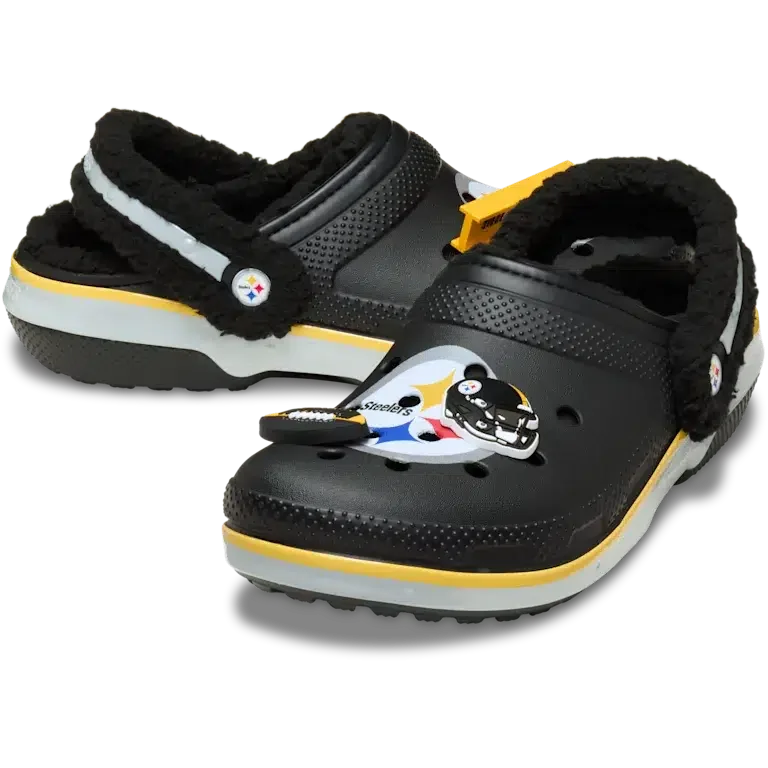 Classic Lined Clog for the Pittsburgh Steelers of the NFL Classic Lined Clog for the Pittsburgh Steelers of the NFL