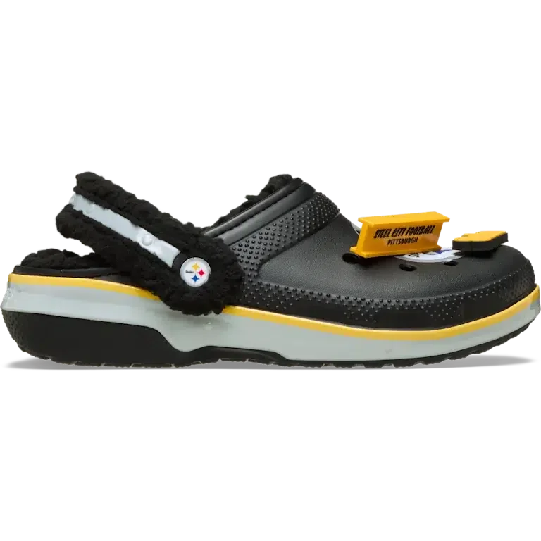 Classic Lined Clog for the Pittsburgh Steelers of the NFL Classic Lined Clog for the Pittsburgh Steelers of the NFL