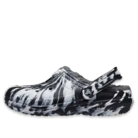 Classic Lined Clog, sandalias para exterior «Marbled White Black»