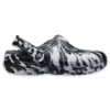 Classic Lined Clog, sandalias para exterior «Marbled White Black»