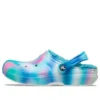 Classic Lined Clog Solarized «White Blue Aqua»