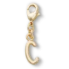 Colgante Jibbitz™ con la letra «C» en dorado