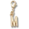 Colgante Jibbitz™ con la letra «M» en dorado