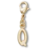 Colgante Jibbitz™ con la letra «Q» en dorado