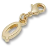 Colgante Jibbitz™ con la letra «Q» en dorado