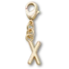 Colgante Jibbitz™ con la letra «X» en dorado