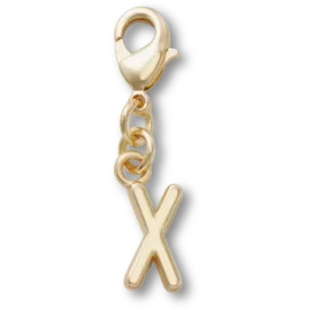 Colgante Jibbitz™ con la letra «X» en dorado