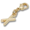 Colgante Jibbitz™ con la letra «X» en dorado