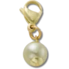 Colgante Jibbitz™ con perla SMT en dorado y verde Colgante Jibbitz™ con perla SMT en dorado y verde
