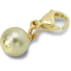 Colgante Jibbitz™ con perla SMT en dorado y verde Colgante Jibbitz™ con perla SMT en dorado y verde