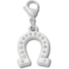 Colgante Jibbitz en forma de herradura de plata de la suerte