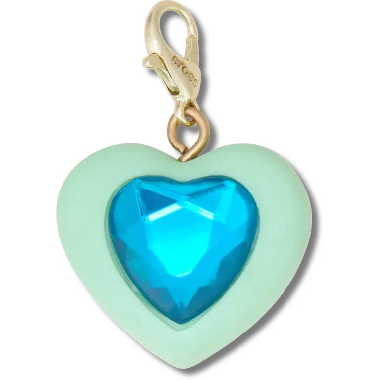 Colgante Jibbitz para zapatos «Corazón azul con gema sintética» Colgante Jibbitz para zapatos «Corazón azul con gema sintética»