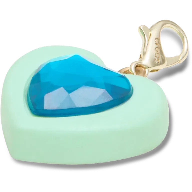 Colgante Jibbitz para zapatos «Corazón azul con gema sintética» Colgante Jibbitz para zapatos «Corazón azul con gema sintética»
