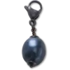 Colgante Jibbitz™ «Perla SMT plateada y negra»