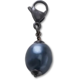 Colgante Jibbitz™ «Perla SMT plateada y negra»