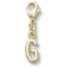 Colgantes Jibbitz™ con la letra «G» dorada