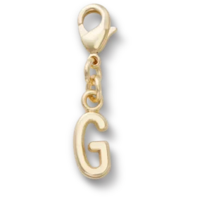 Colgantes Jibbitz™ con la letra «G» dorada