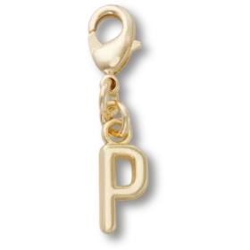 Colgantes Jibbitz™ con la letra «P» dorada