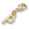 Colgantes Jibbitz™ con la letra «P» dorada