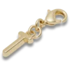Colgantes Jibbitz™ con la letra «T» dorada