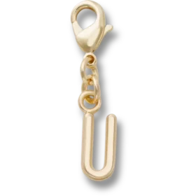 Colgantes Jibbitz™ con la letra «U» dorada
