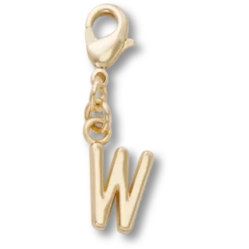 Colgantes Jibbitz™ con la letra «W» dorada